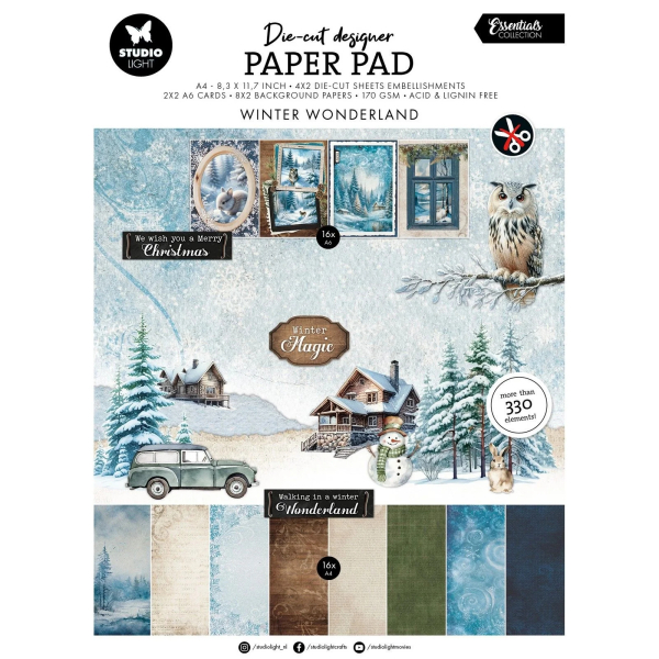 Winter Wonderland, A4 Die-Cut Paperpad - Studiolight